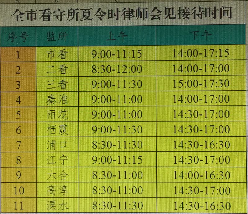 [最新]南京市看守所地址电话以及律师会见时间