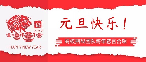 祝福 | 蚂蚁刑辩团队2019年跨年感言合辑